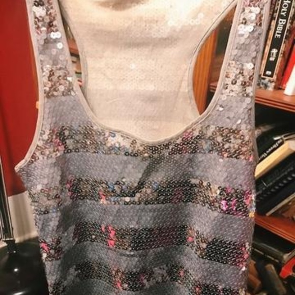 Charlotte Russe Tops - Silver Sequin Top